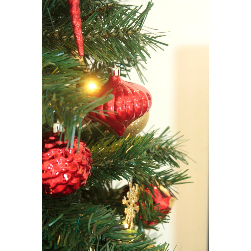 🎄 Árvore de Natal Pop-Up com Luzes Brancas Quentes – Verde / 2,10m