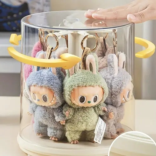 Caixa Rotatória de exibição de pingente Labubu