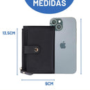 Carteira Feminina Slim Luxo em Couro PU Porta Cartão com Zíper, Compacta, 6 Compartimentos, Porta Moedas – Pequena, Prática e Segura