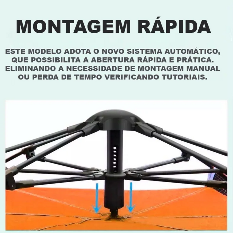 Barraca Impermeável Camping Iglu Tenda Acampamento 4 Pessoas