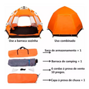 Barraca Impermeável Camping Iglu Tenda Acampamento 4 Pessoas