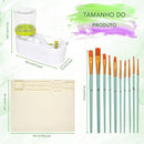 Kit Pintura - Tapete de Silicone + Pinceis + Limpador de Pinceis