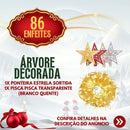 Árvore De Natal 1,50m Decorada + Enfeites Luxo E Pisca Pisca