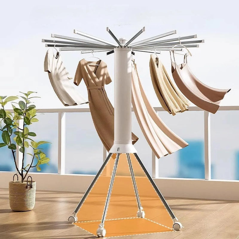 Varal Portátil Dobrável Para Roupas - Com 16 hastes