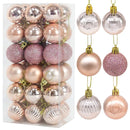 Decoração De Natal / 4cm 36 Peças Bolas Coloridas De Natal Com Glitter
