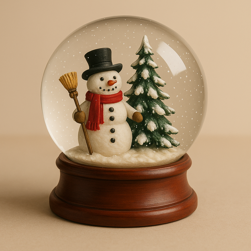 Globo de Neve Natalino Boneco de Neve