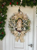 Guirlanda De Natal Sagrada Família C/ Led 65cm Nude