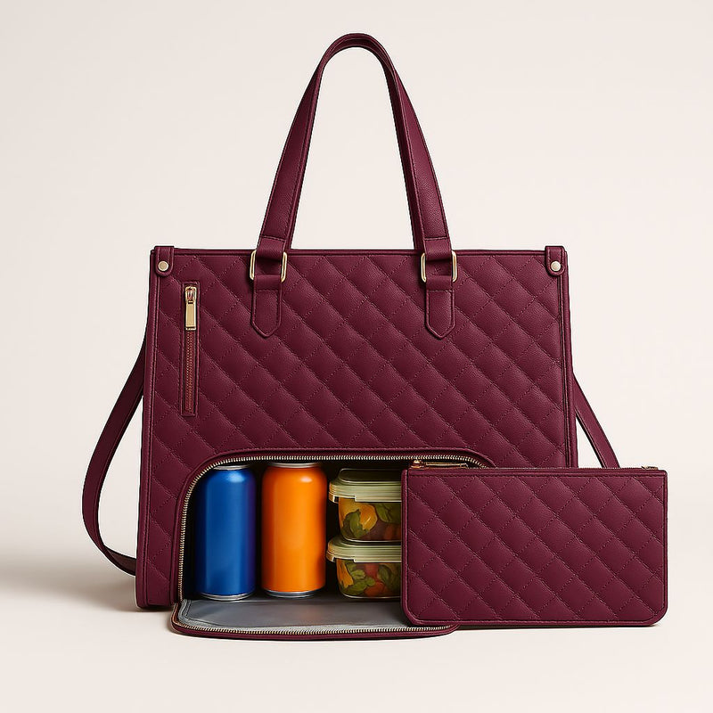 Bolsa Feminina de Couro funcional 3 em 1 - De Luxo