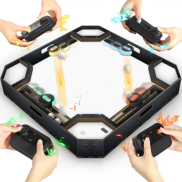 Jogo de Tabuleiro com Controles Remotos, Disco com Luz LED e Efeitos Sonoros - 4 Controles