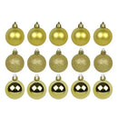 Kit 30 Bolas De Natal Mista 4cm Dourada Decoração Árvore